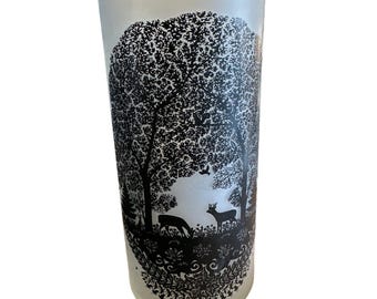 Vintage Walter Von Gunten Lenox Scherenschnitte Candle Holder Vase Deer Forest