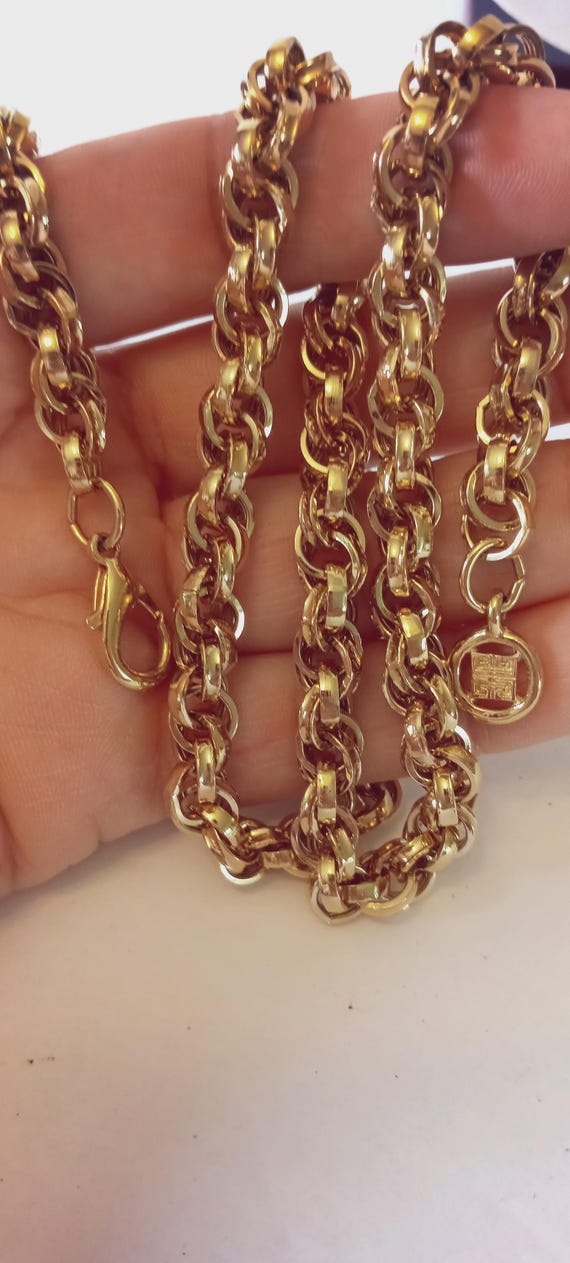 Bold Givenchy Statement Chain Necklace -Heavy - image 3