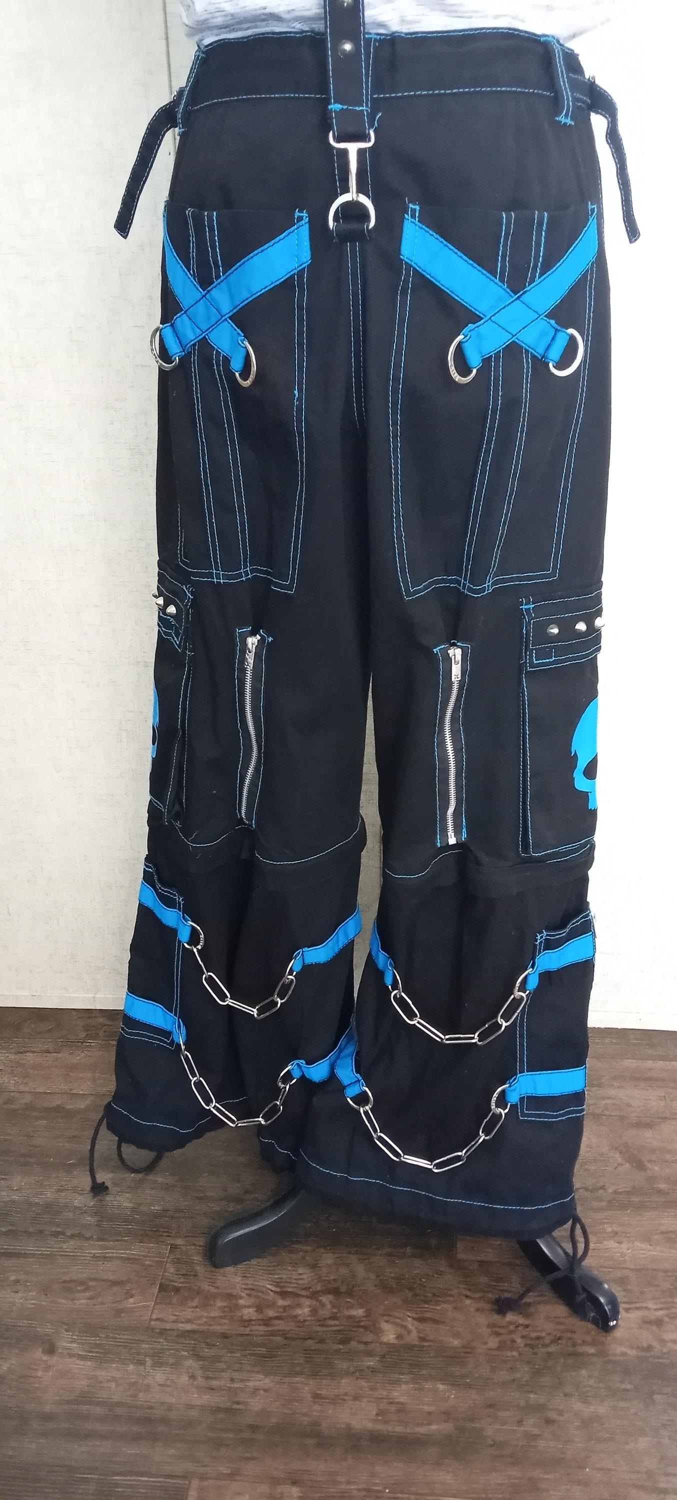 RARE Tripp NYC Daang Goodman BLUE Zip-off Skull Pants Street Wear