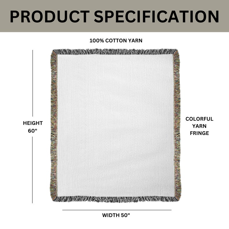 Personalized Photo Woven Blanket, Family Custom Photo Blanket, Baby