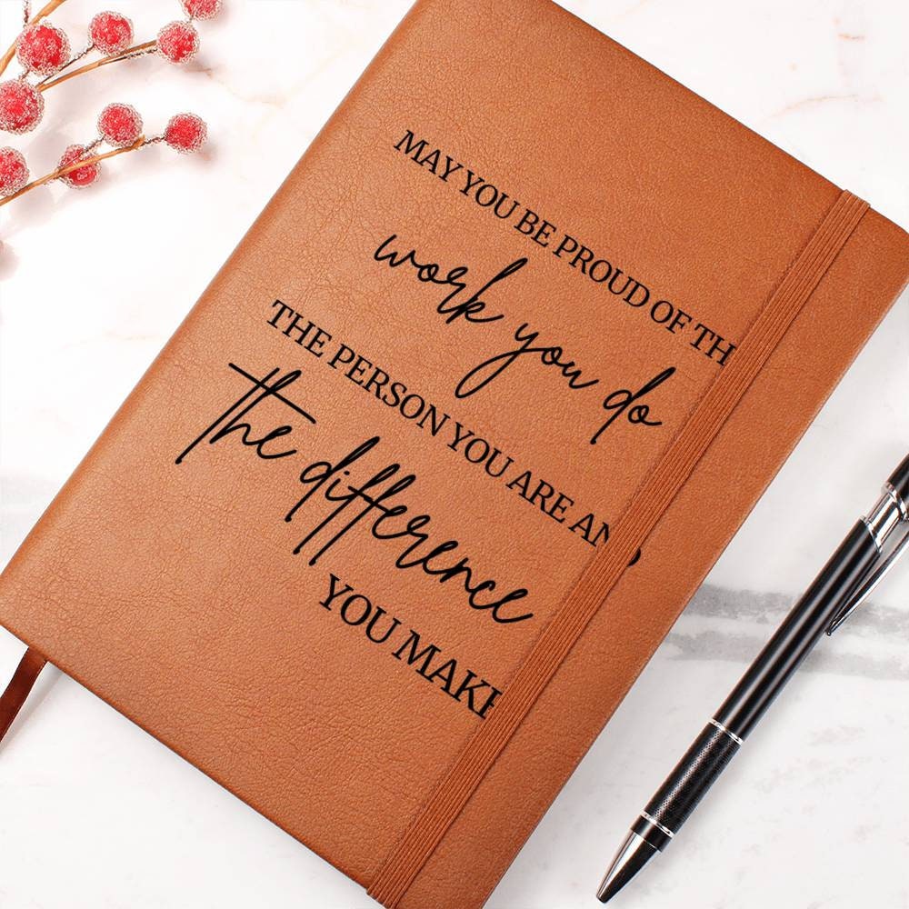 Personalized Leather Journal Nurse Retirement Gift, Colleague Employee ...