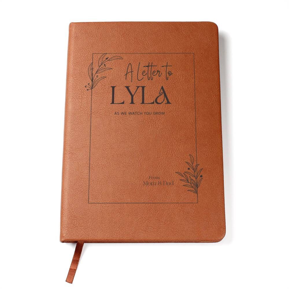 Personalized Leather Journal, Letters to My Children, Son, Daughter as