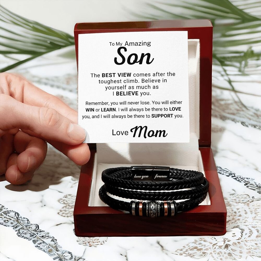 To My Son Bracelet From Mom
