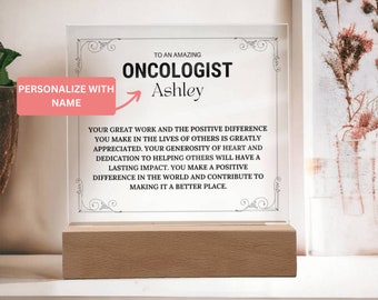 To Amazing Oncologist Christmas Gift, Her Acrylic Plaque Gift for Oncologist Grad, Oncologist Student Grad Daughter Birthday Anniversary