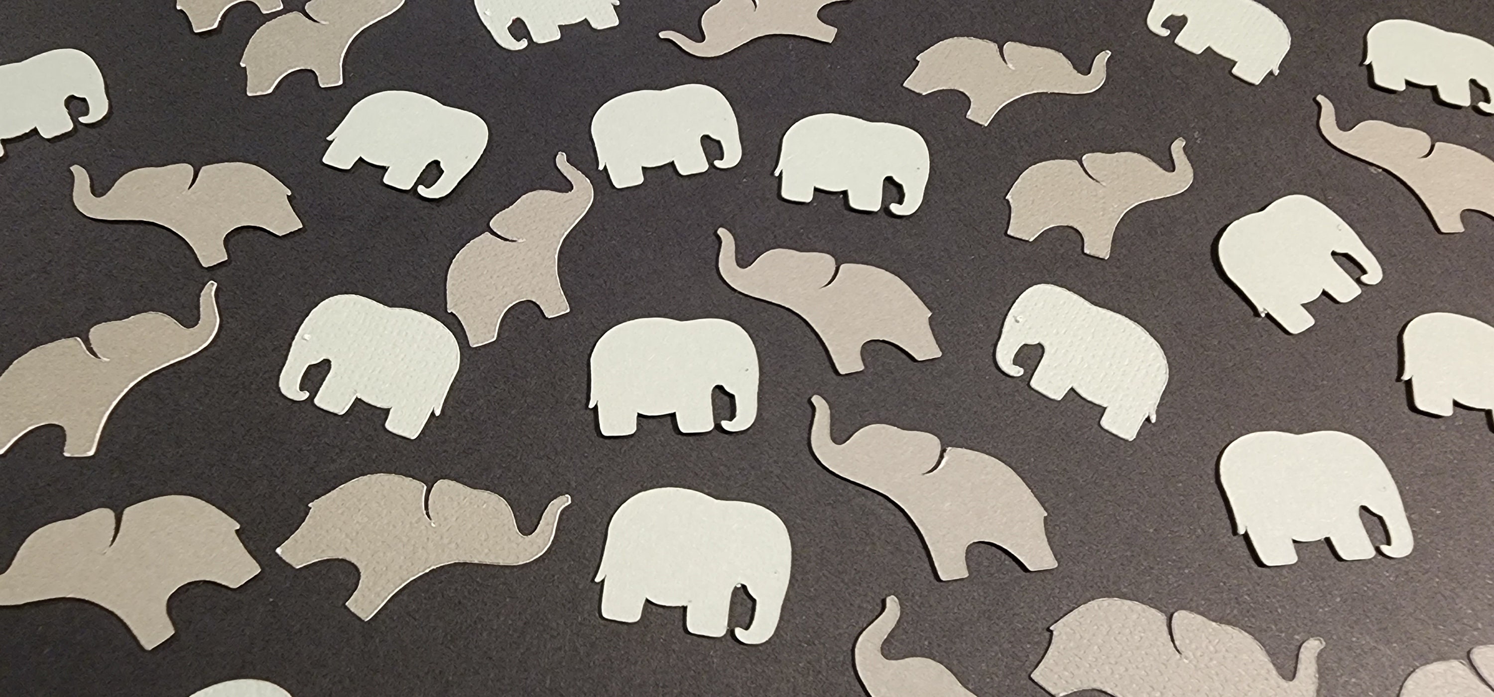 Blue Baby Elephant Confetti Baby Shower