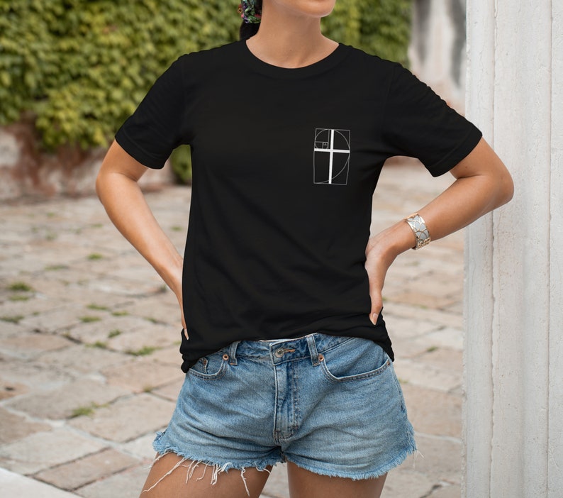 Fibonacci Golden Ratio Spiral Cross Unisex Christian T-shirt - Etsy