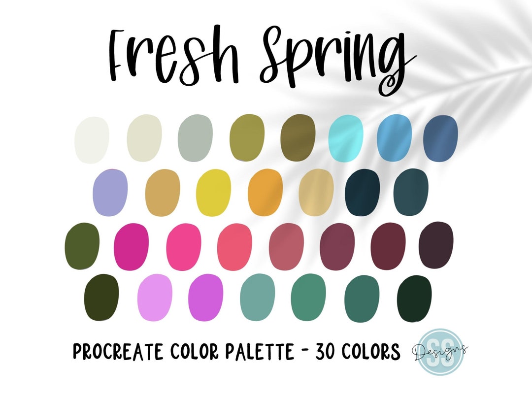 Pro Create Spring Color Palette Fresh Spring Procreate Color Palette - Etsy Australia