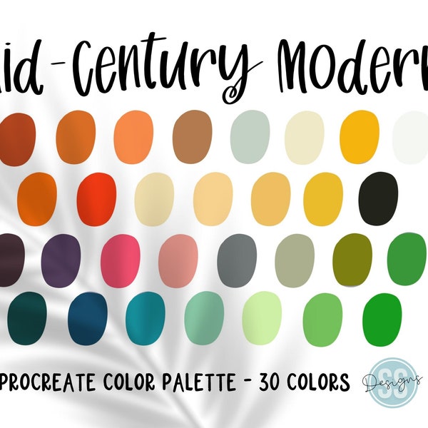 Mid-Century Modern Procreate Color Palette