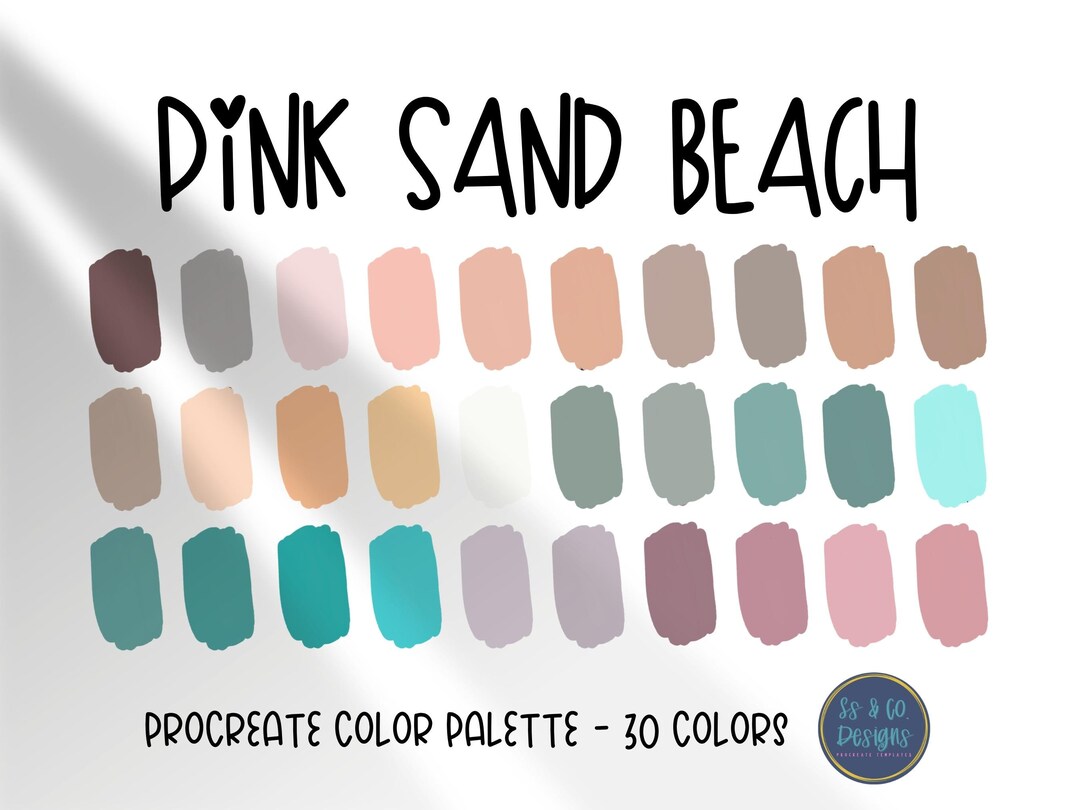 Pink Sand Beach Procreate Color Palette Etsy