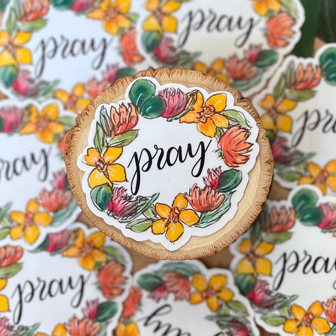 PRAY Sticker, Christian Sticker, Bible Verse Sticker, Scripture Sticker ...