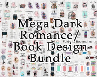 Mega Buchgestaltungs-Bundle | Mega Dark Romance Design Bündel | Sublimationsentwürfe | Reading Design Bundle