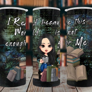 20oz Skinny Book Tumbler Design | Dark Romance Reader | Sublimation Design | Reading Digital Design | PNG Design | Reading Tumbler Design