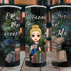 20oz Skinny Book Tumbler Design | Dark Romance Reader | Sublimation Design | Reading Digital Design | PNG Design | Reading Tumbler Design