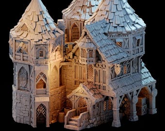 3D Printed Terrain: Kingdom of Guardia Merchants Gate in 28mm Scale