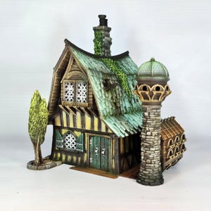 3D Printed Pigeon Roost Post Office - Medieval RPG Terrain - 28mm32mm Scale