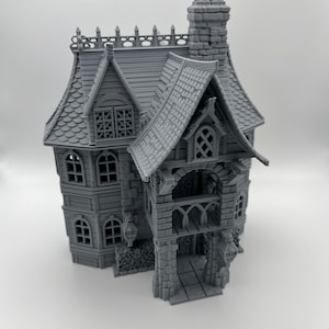 3D Printed Medieval Cherrybrook Manor: 28mm/32mm Scale Model for Tabletop Gaming & Dioramas