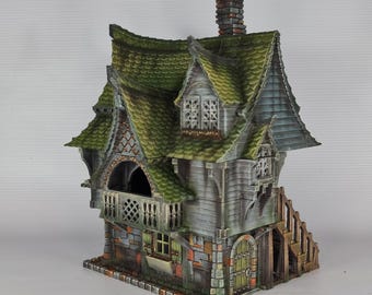 DIY Miniature Kit: 3D Printed Cabaggetop Manor Terrain for 28mm & 32mm Scale