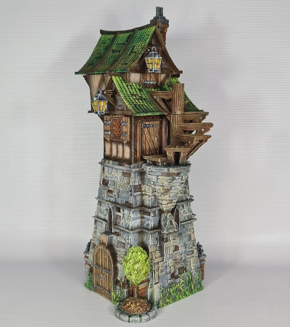3D Printed Green Dragon for Tabletop RPG 28mm or 32mm Scale Fantasy Terrain Piece