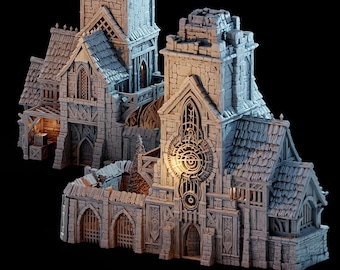 28Mm Scale Terrain - Guardia Clock Tower 3D Printed Model for RPGs