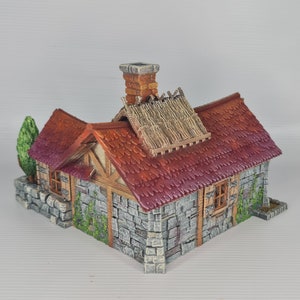 3D Printed Pumpkin Cottage 28mm SCALE Tabletop Terrain for DD or RPG Games image 3