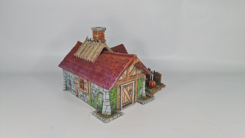 3D Printed Pumpkin Cottage 28mm SCALE Tabletop Terrain for DD or RPG Games image 6
