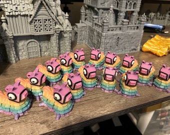3D Printed Llama Piñata Keychain - Cute Colorful Gaming Accessory