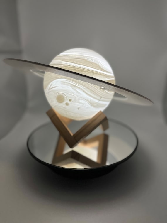 3D Printed Solar System Planet Lamps - 16 Color Changing RGB Night Light with Stand