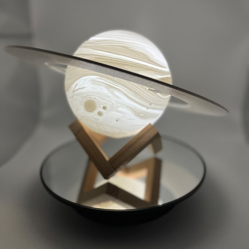 Custom 3D Printed RGB Planet Lamps - 16 Color Changing Night Light - Solar System