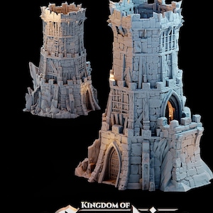 28Mm Scale Outpost Tower - 3D Printed Terrain for Fantasy Tabletop Games
