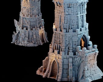 28Mm Scale Outpost Tower - 3D Printed Terrain for Fantasy Tabletop Games