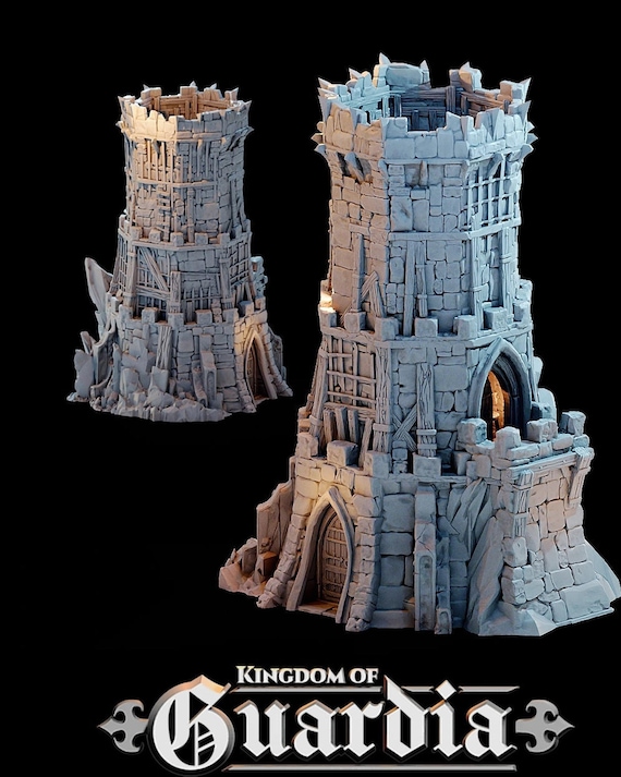28Mm Scale Outpost Tower - 3D Printed Terrain for Fantasy Tabletop Games