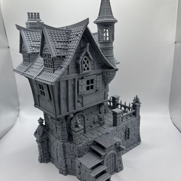 Casa Blackstone impresa en 3D - Terreno de rol medieval - Escala 28 mm - 32 mm