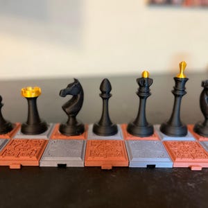 3D Printed Kyiv Chess Set: Collectible Ukrainian Design - Lightweight, Non-Weighted Pieces by Conor O&#39;Kane