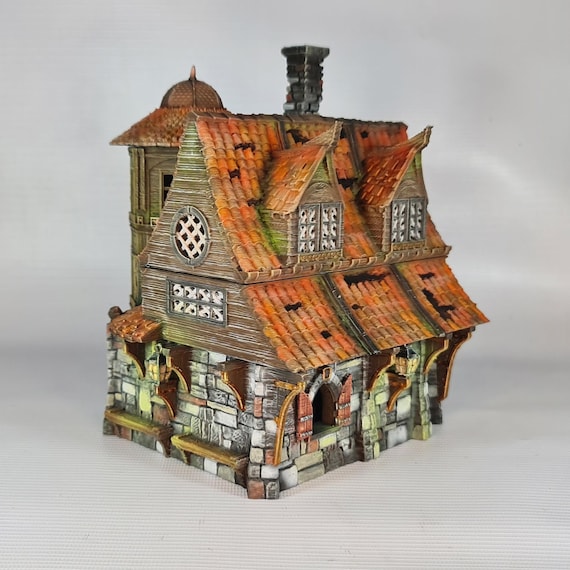 3D Printed Terrain: Grimmsdale Manor DIY Miniature Kit for 28mm 32mm Scale