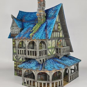 3D Printed Cobalt Dragon Inn: 28-32mm Tabletop Terrain for RPG, Wargaming & Miniature Scenery