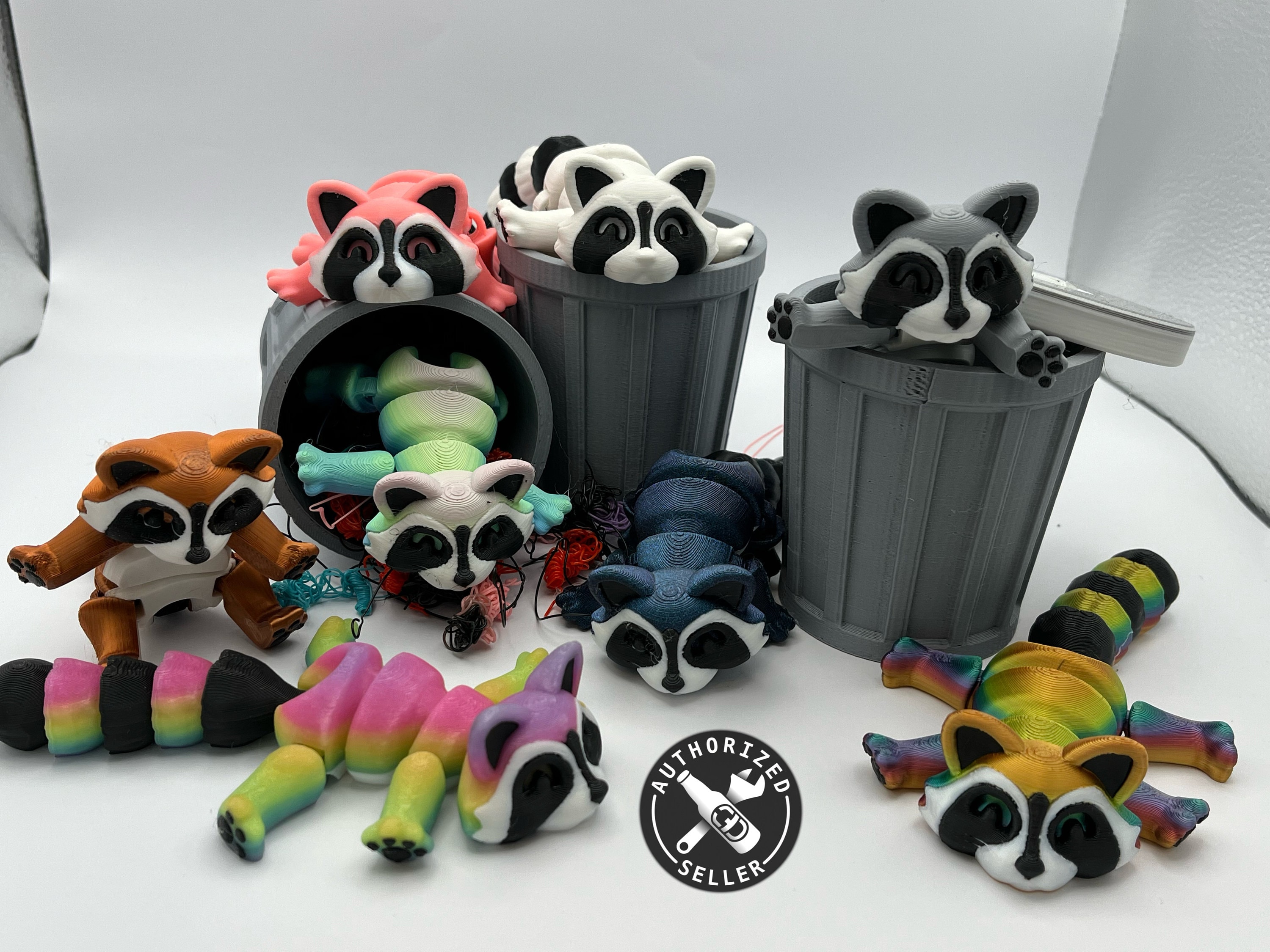 3D Printed Trash Panda Raccoon with Articulating Features  Adorable Home Décor