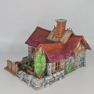 3D Printed Pumpkin Cottage 28mm SCALE Tabletop Terrain for DD or RPG Games image 2