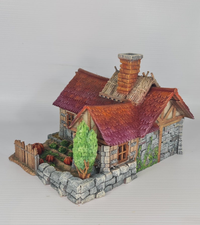 3D Printed Pumpkin Cottage 28mm SCALE Tabletop Terrain for DD or RPG Games image 2
