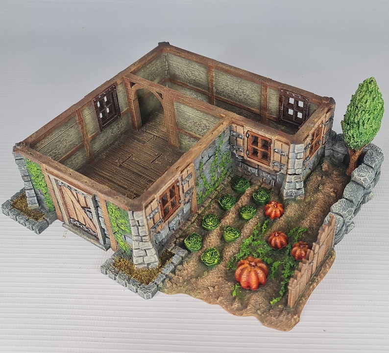 3D Printed Pumpkin Cottage 28mm SCALE Tabletop Terrain for DD or RPG Games image 7