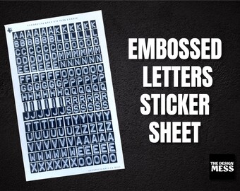 Stickervel met reliëfletters