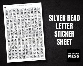 Stickervel zilveren kraal