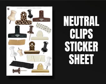 Clips & Spelden Neutrale stickervel
