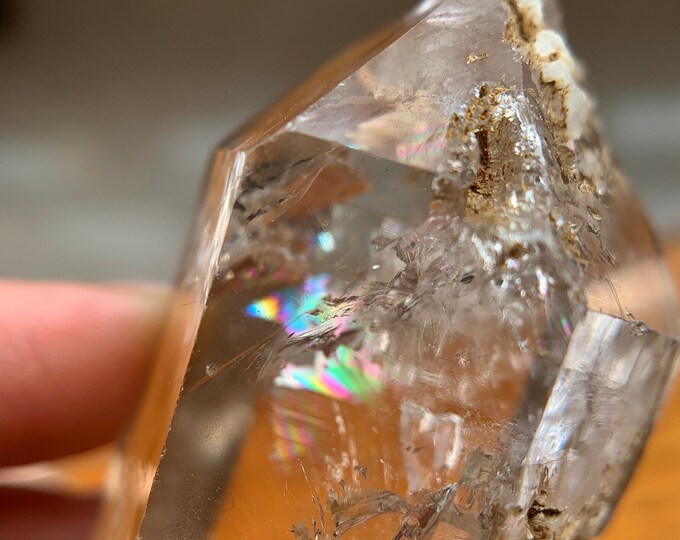 Movable Bubble Rainbow diamond Quartz Enhydro - Etsy