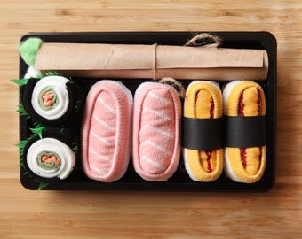Sushi Socks gift box with Card 3 Pairs