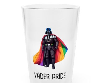 Darth Vader Pride Glass, Pride Month, Pride, Star Wars Pride, Star Wars Glass, Star Wars Cup, Darth Vader Glass, Darth Vader Cup