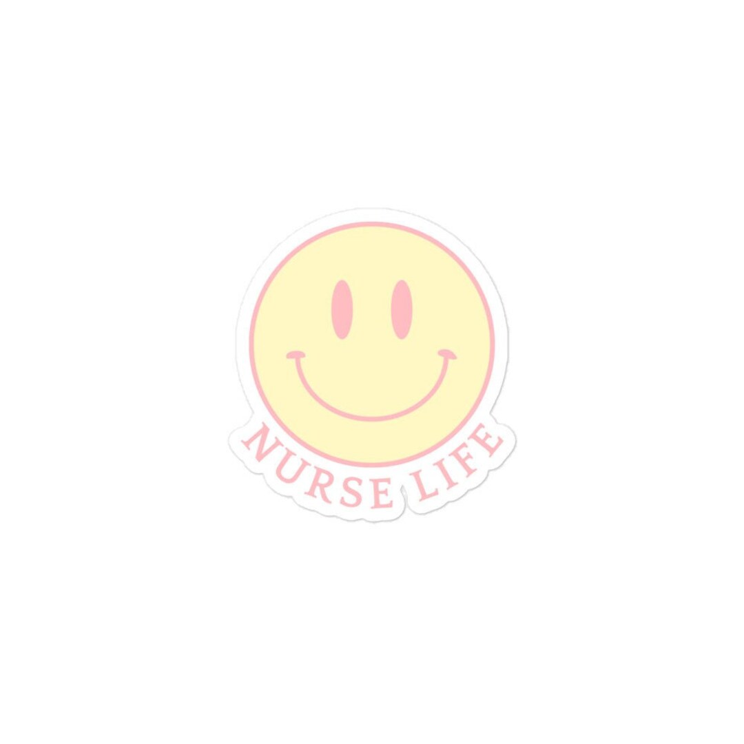 Nurse Life Sticker, Smiley Face Sticker, RN Sticker, Nurse Gifts, RN ...