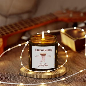 Espresso Martini Candle, Coquette Home Decor,Alcohol Candle,Martini Lovers Gift,Espresso Lovers Candle, Tini Time Candle, Martini Soy Candle