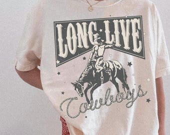 Comfort Colors Retro Cowboy Horse Shirt Country Crewneck Western Graphic Tshirt Dress Cowgirl Crewneck Oversized Country Girl Shirt