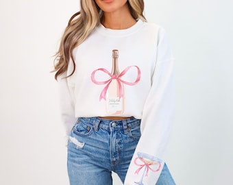 Champagne Holiday Sweater , Champagne Social Club Sweatshirt, Champagne Lover Gift, Alcohol Crewneck, Holiday Wine Shirt, Girls Wine Trip