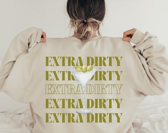 Dirty Martini Sweatshirt, Dirty Martini Lover Gift, Tini Time Sweater, Martini Cocktail Crewneck, Retro Cocktail Crewneck, Martini Club Top